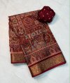 Tew Pure Marsh Mellow Silk Printed Saree
